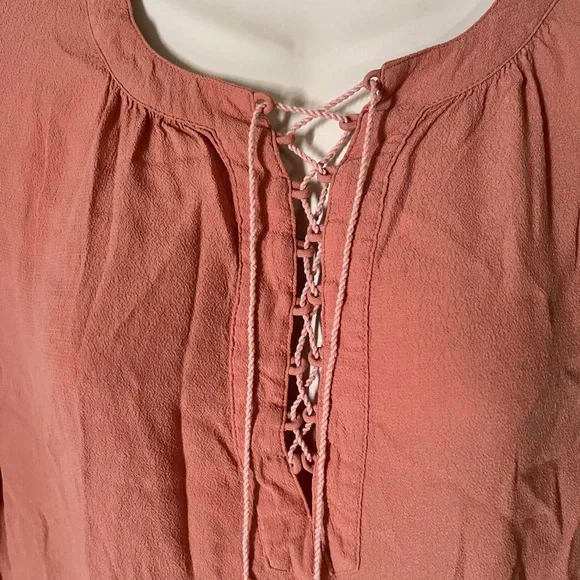 Madewell Lace Up Peasant Top - Picture 3 of 9